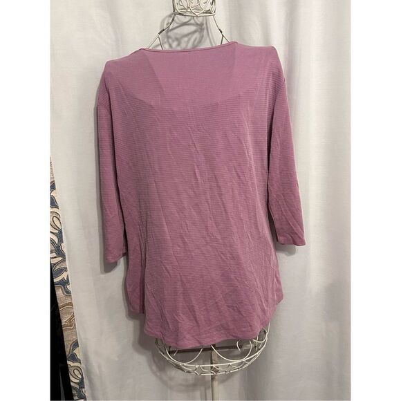 NICE WOMEN Seg'Ments Women's 3/4 Sleeve V-Neck Shirt size large Good Condition - Picture 5 of 7